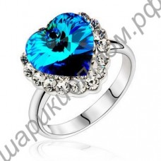 Кольцо Blue Crystal Titanic Lover Heart Of Ocean